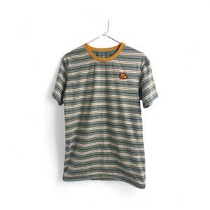 Dutch Bros Striped Cotton Spandex T-Shirt Medium